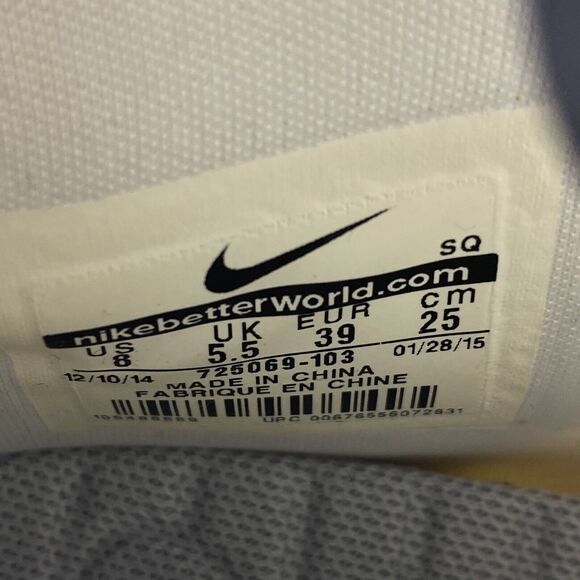 Nike Breathe White/Gray Dunk Sky Hi 2.0 Lace Up Wedge Sneakers Size 6 US - Picture 11 of 11